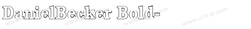 DanielBecker Bold字体转换
